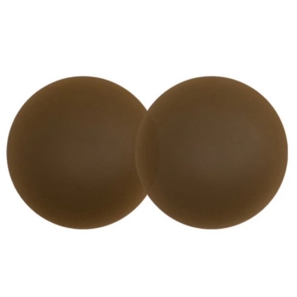 Sticky Adhesive Silicone Nipple Pasties - Reusable Nipple Covers (Dark Coffee)